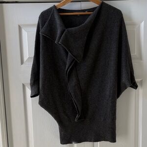 Vince Charcoal Gray Cashmere Roomy Batwing  Sweater EUC